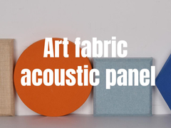 Panneau acoustique en tissu d'art