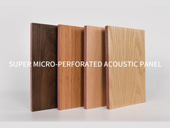 Panneaux acoustiques super micro perforés décoratifs en bois Finition en mélamine HPL