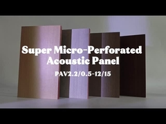 Panneau acoustique micro-perforé avec noyau en aluminium et placage en bois / finition stratifiée