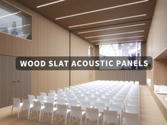 Panneaux de bois à grès acoustiques en MDF, panneaux acoustiques en bois à grès pour bureaux