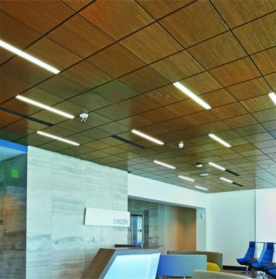 Suspended Acoustic Ceiling Panels Sound Absorbing Ceiling Systems 12mm Thickness