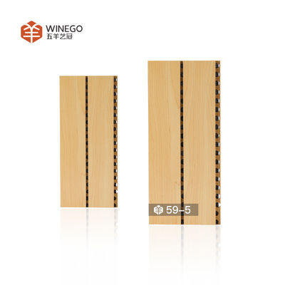 Grooved  Wooden Acoustic Panels Interior Conference Hall Wood Wall Paneling  Sound Absorption