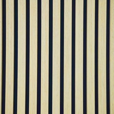 Custom Effortless Installation Wooden Slat Acoustic Panels On Grey Black Felt Backing