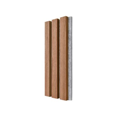 Sound Proof Walnut Acoustic Wood Slat Panels Eco Friendly Engineered Veneer Finish