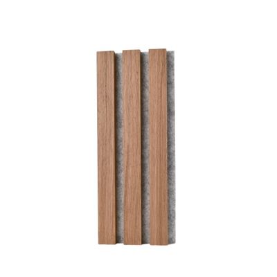 Sound Proof Walnut Acoustic Wood Slat Panels Eco Friendly Engineered Veneer Finish