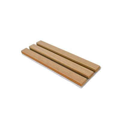 Natural Wood Slat Acoustic Wall Panels Fire Retardant 0.85 NRC Sound Absorption