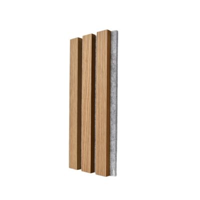 Natural Wood Slat Acoustic Wall Panels Fire Retardant 0.85 NRC Sound Absorption