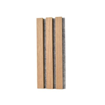 Natural Wood Slat Acoustic Wall Panels Fire Retardant 0.85 NRC Sound Absorption