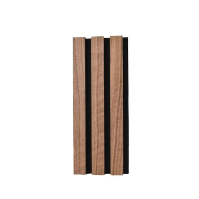 Natural Veneer Slatted Wood Acoustic Panels HDF Materials Sound Proof CE FSC