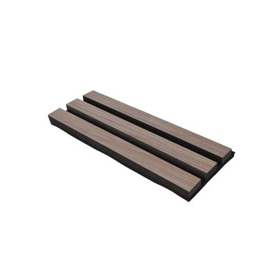 Nobel Walnut Wood Slat Acoustic Wall Panels 600x2400 600x3000mm Slatted Wood Panels