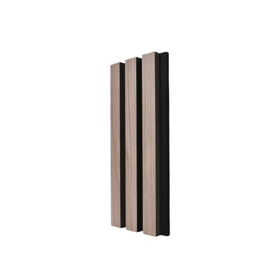 Nobel Walnut Wood Slat Acoustic Wall Panels 600x2400 600x3000mm Slatted Wood Panels
