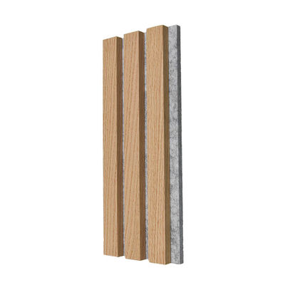 Eco Friendly Acoustic Wood Slat Panels Sound Absorbing 2400mm E0 Grade