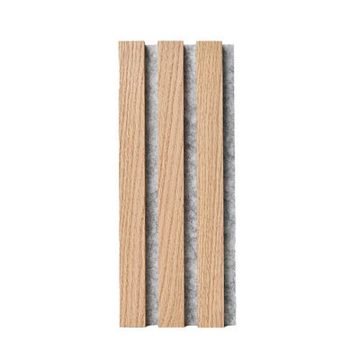 Eco Friendly Acoustic Wood Slat Panels Sound Absorbing 2400mm E0 Grade