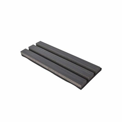 Black Color Acoustic Wood Slat Panels Polyester Fiber MDF For Hotel Decor