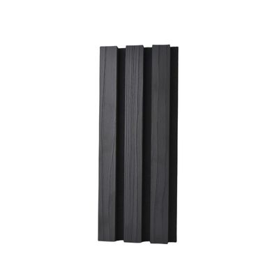Black Color Acoustic Wood Slat Panels Polyester Fiber MDF For Hotel Decor