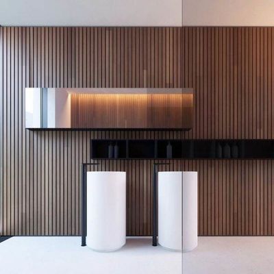Hot Seal Wood Slat Acoustic Panel  Aesthetics And Acoustic For Interior Wall