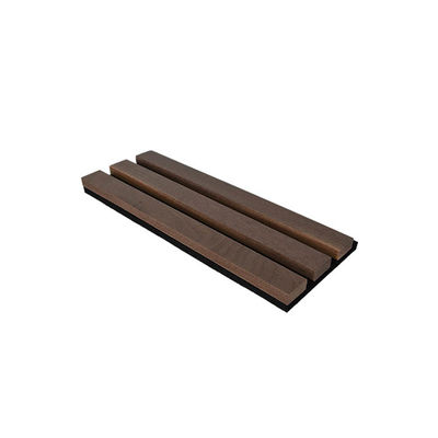2400mm Acoustic Slat Wall Panel  , Walnut Acoustic Panels For Office Studio