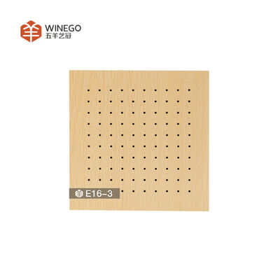 High NRC Natural Veneer Perforated Acoustic Wood Panels For Commercial Office