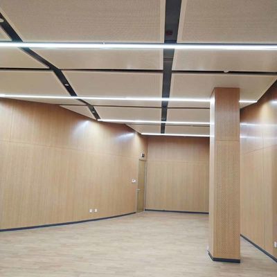 High NRC Natural Veneer Perforated Acoustic Wood Panels For Commercial Office