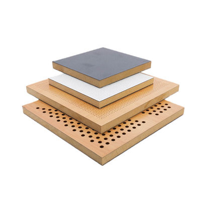 Stylish Decorative Perforated Acoustic Wood Panels for Commercial Studio