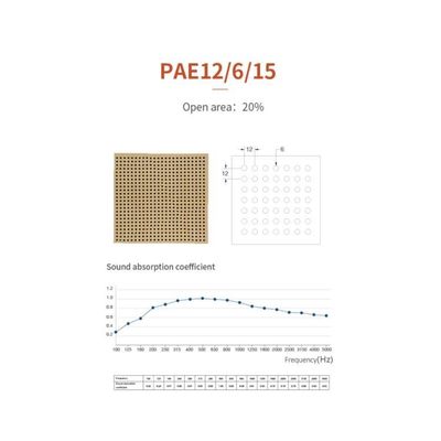 Timber Veneer Perforated Acoustic Wood Panels For Auditorium Sound Absorption 0.9NRC