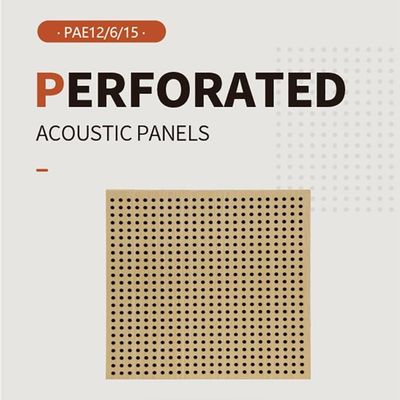 Timber Veneer Perforated Acoustic Wood Panels For Auditorium Sound Absorption 0.9NRC