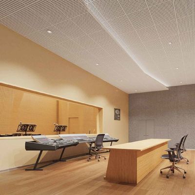 Timber Veneer Perforated Acoustic Wood Panels For Auditorium Sound Absorption 0.9NRC
