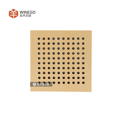 Modern Style Veneer Acoustic Perforated Wood Panels For Residential Office