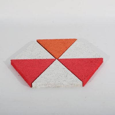 Fire Resistance Acoustic Wood Wool Ceiling Panels Triangle Shape For Modern Office