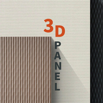 MDF Wood Fiber 3D Decorative Wall Panels , Embossed Decorative Veneer Wall Panels