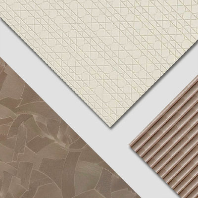 Aesthetic Beauty Embossed 3D Decorative Wall Panels veneer board 2400mm E1 Grade