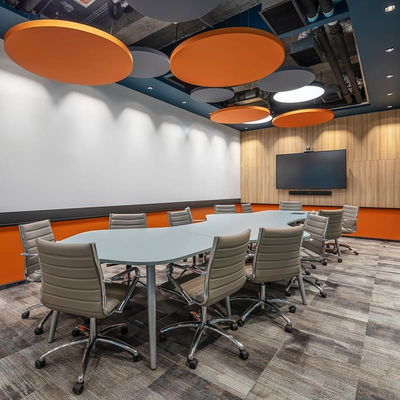 Wall Ceiling Art Fabric Wrapped Acoustic Panels Flame Retardant For Aesthetic Needs