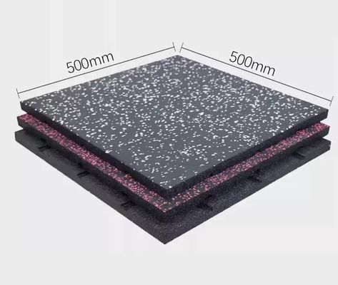 Soundproof Acoustic Rubber Tiles Matting Anti Slip Eco Friendly Material For Indoor