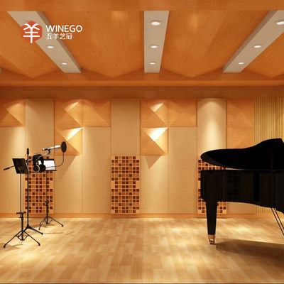 Rubber Solid Wood Acoustic Diffuser Panels Improved Sound Reflections And Clarity