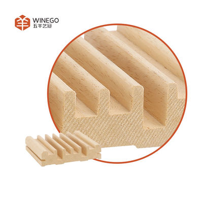 Solid Wood QRD Acoustic Diffuser Panels PU Painting Finish Natural Wood Color
