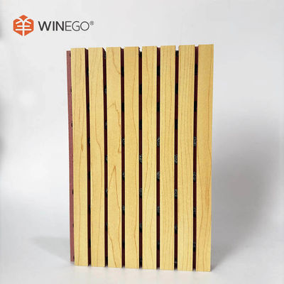 Fire Retardand MDF Grooved Acoustic Panels Melamine Finish For Wall Decoration