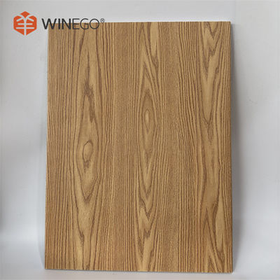 Noise Reduction Woodgrain Print PET Decorative Acoustic Panels 9mm Thick
