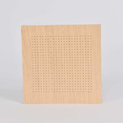 Sound Absorbing Suspended Wood Panel Ceiling , Perforated Wood Acoustic Panels 12mm