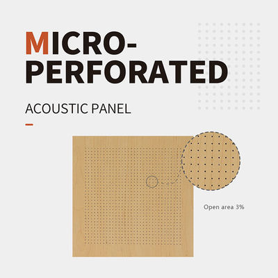Sound Absorbing Suspended Wood Panel Ceiling , Perforated Wood Acoustic Panels 12mm