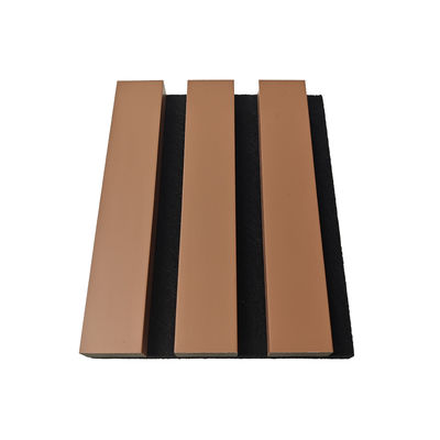 Artistic Wood Slat Acoustic Panels Three-Sided Wrapping  For Modern Homes