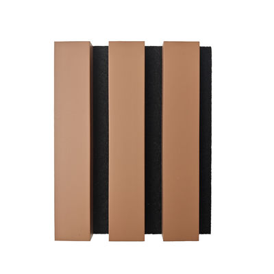 Artistic Wood Slat Acoustic Panels Three-Sided Wrapping  For Modern Homes