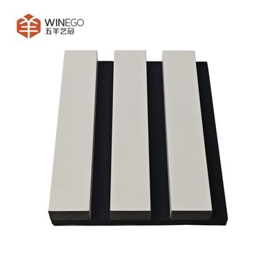 Elegant Wood Slat Acoustic Panels With Wood Grain Texture For Living Room