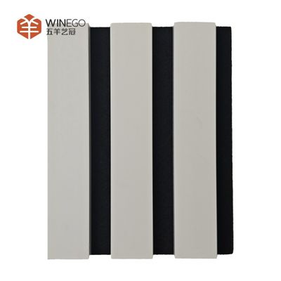 Elegant Wood Slat Acoustic Panels With Wood Grain Texture For Living Room