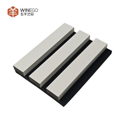 Elegant Wood Slat Acoustic Panels With Wood Grain Texture For Living Room
