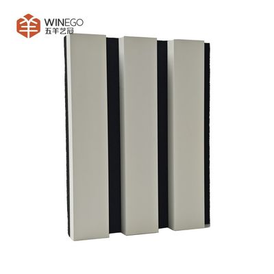 Elegant Wood Slat Acoustic Panels With Wood Grain Texture For Living Room