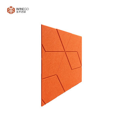 Aesthetics V-Grooved Polyester Acoustic Panel For Cinema Wall