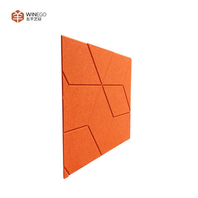 Aesthetics V-Grooved Polyester Acoustic Panel For Cinema Wall