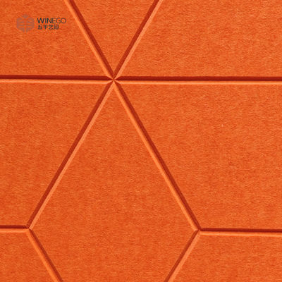 Aesthetics V-Grooved Polyester Acoustic Panel For Cinema Wall