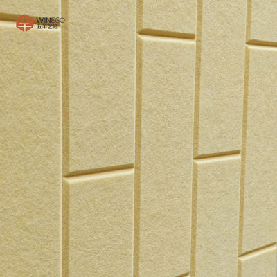 Simple Installation V-Grooved Polyester Acoustic Panel For Cinemas Wall