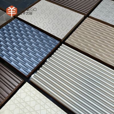 3D Elegant Embossed Veneer Wall Panels for Interior Design 2400mm